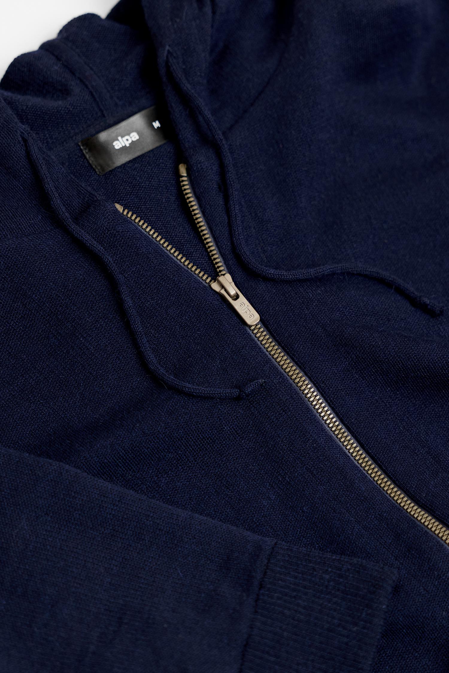 HoodieZip-neulehuppari, Navy, S, 2 LK, #7534