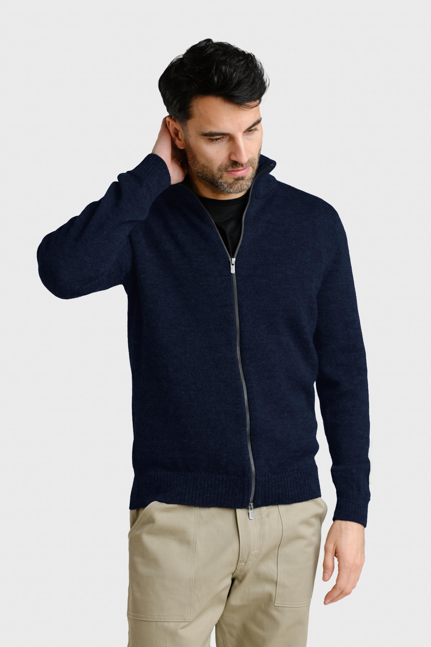 Zipper-neuletakki, Navy, S, 1 LK, #6974