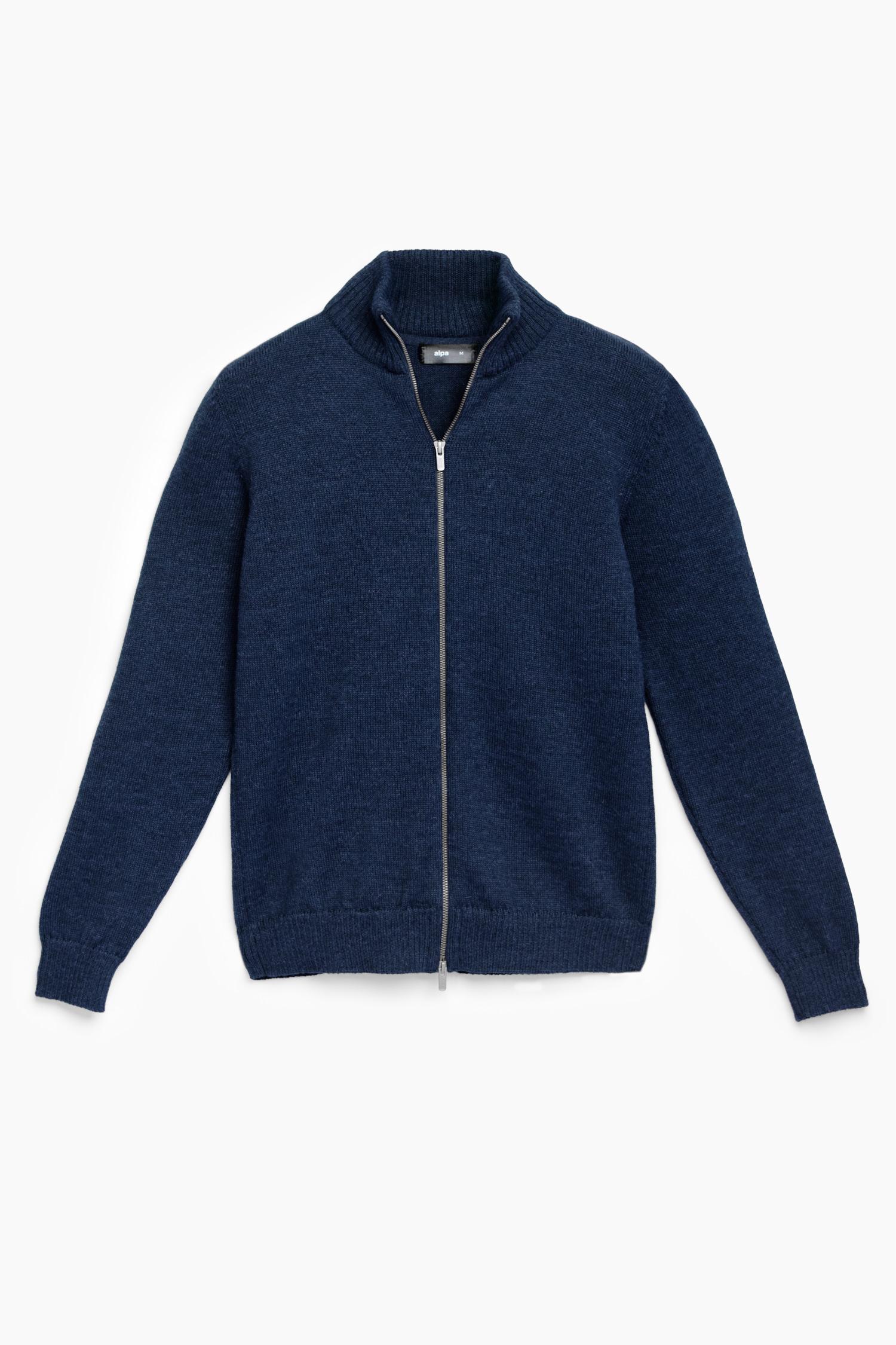 Zipper-neuletakki, navy