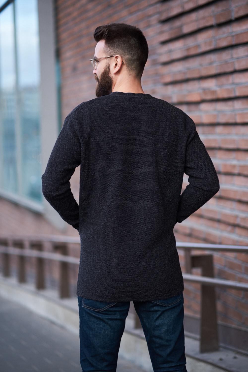 Edge-neuletakki, Tummanharmaa, S, 1 LK, #7513