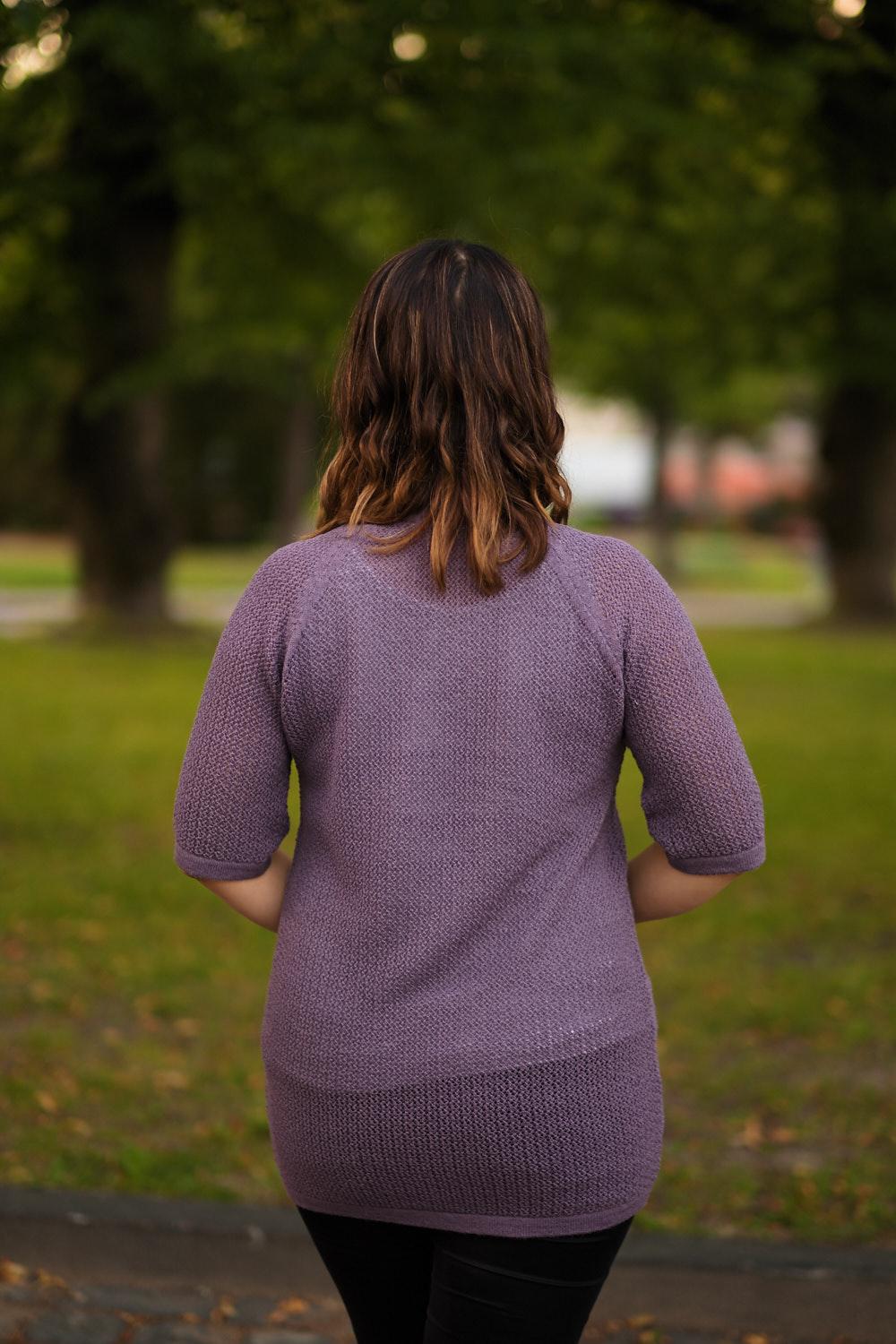 Seaside-neuletakki, Violetti, XS, 2 LK, #5573