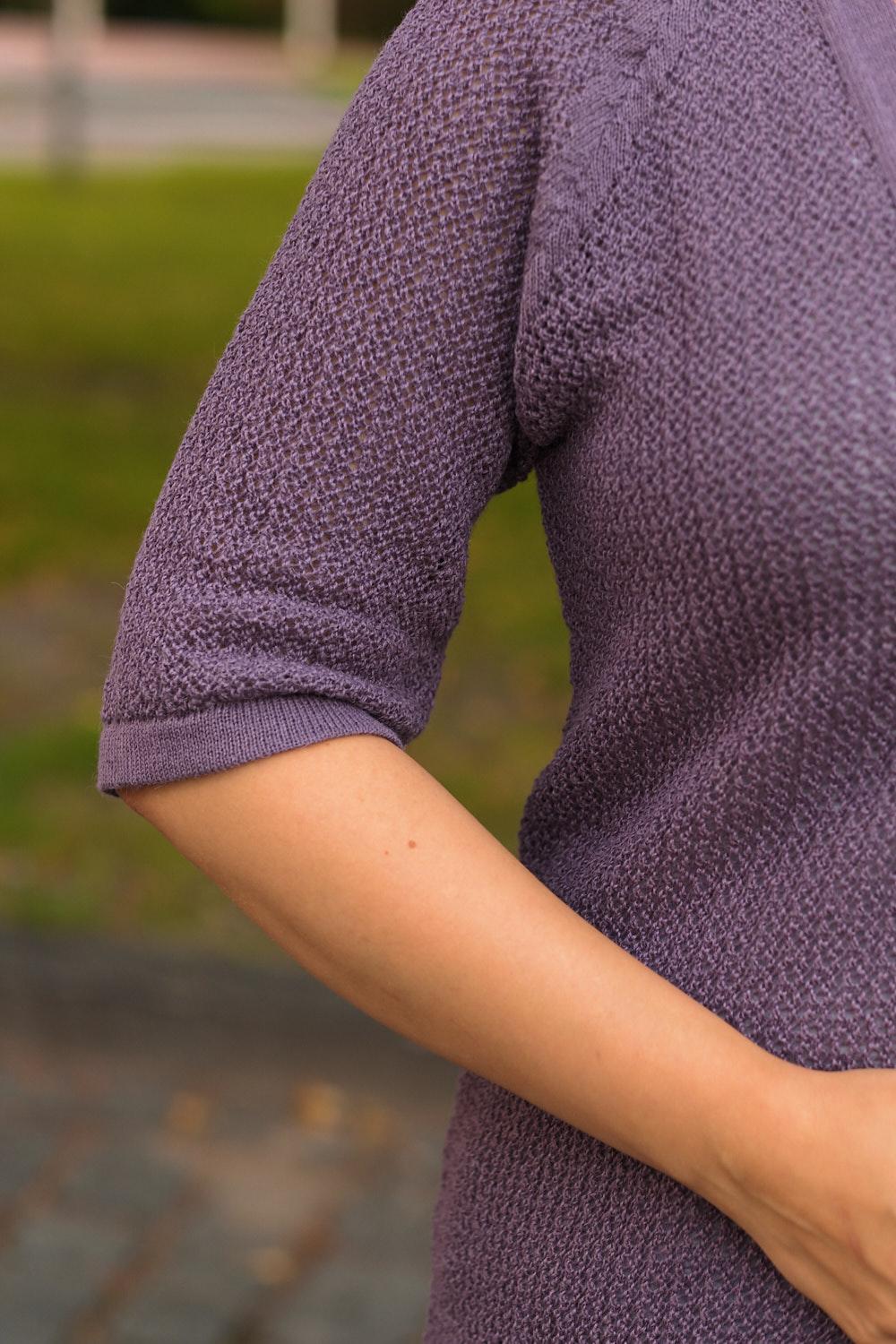 Seaside-neuletakki, Violetti, XS, 2 LK, #5573
