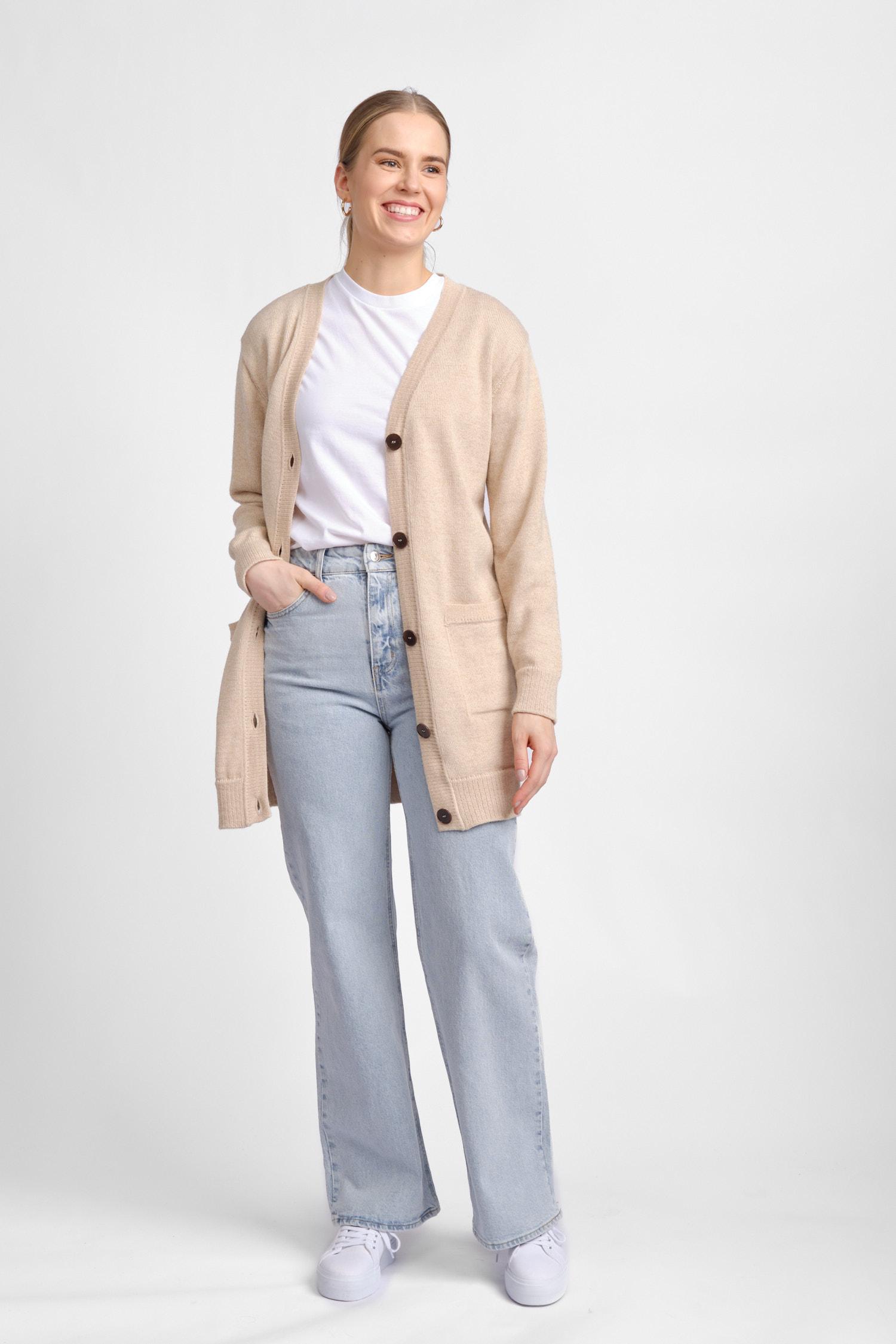 Cuddle-neuletakki, Beige, L, 1 LK, #7127