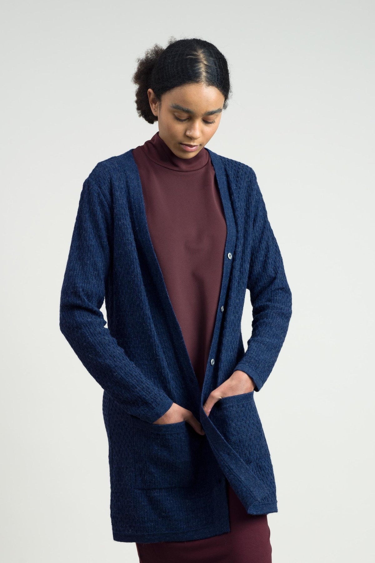 Drizzle-neuletakki, Indigo, S, 2 LK, #7584