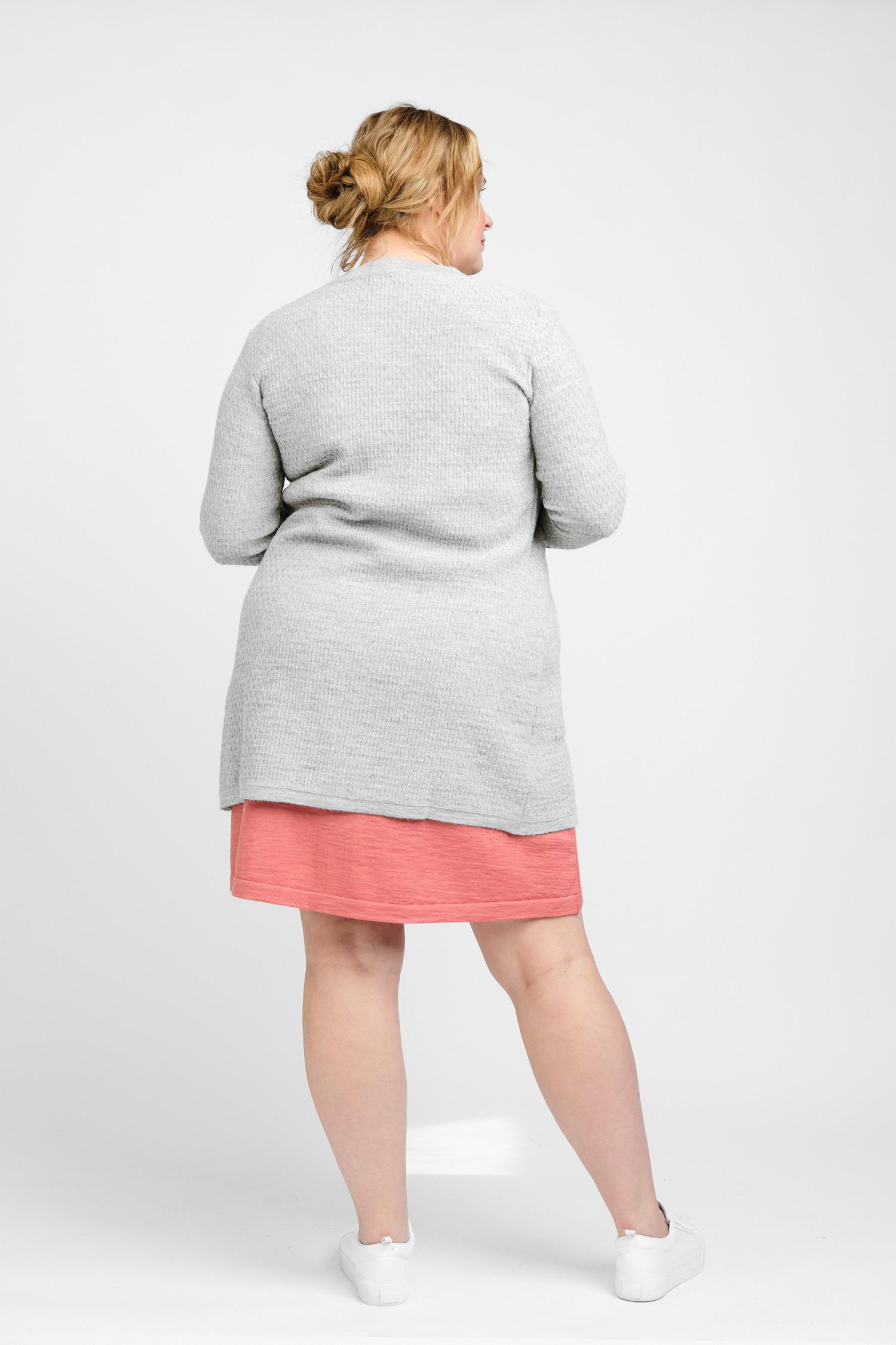 Drizzle-neuletakki, Vaaleanharmaa, XL, 1 LK, #7516