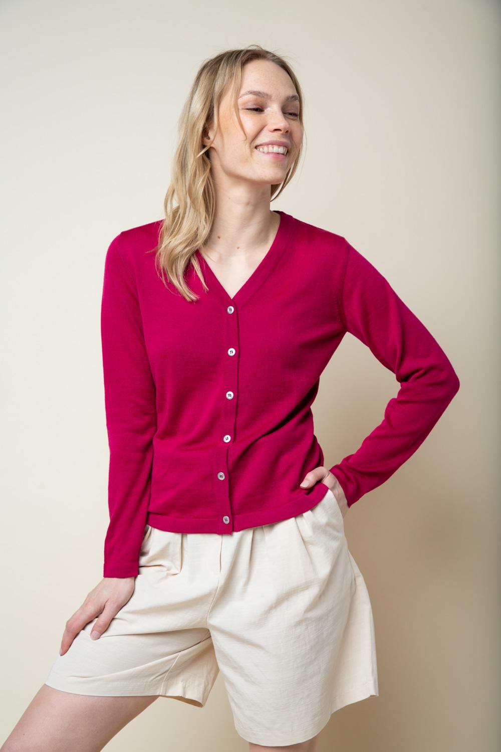Silent-neuletakki, Fuksia, XXL, 2 LK, #7674