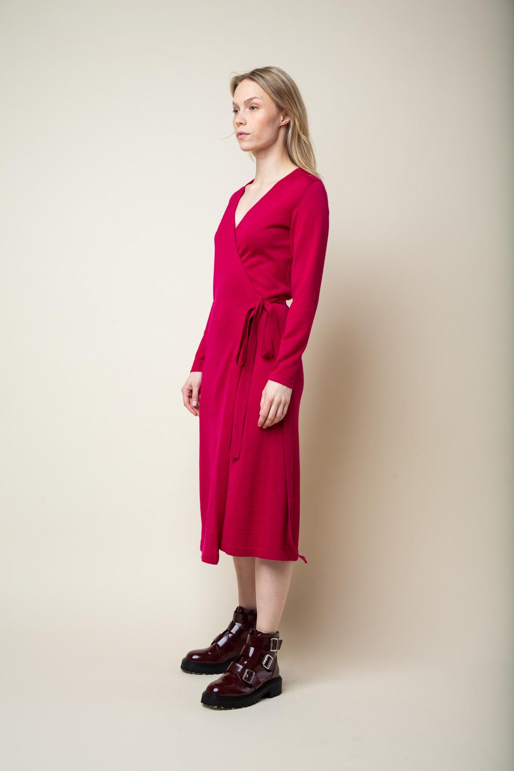 Lily-kietaisumekko, Fuksia, L, 2 LK, #7520