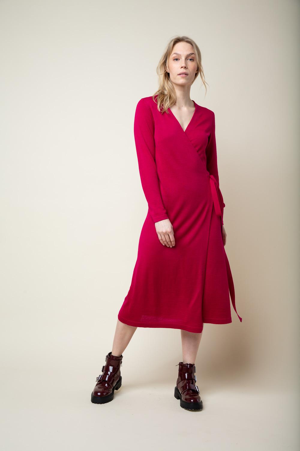 Lily-kietaisumekko, Fuksia, L, 2 LK, #7520