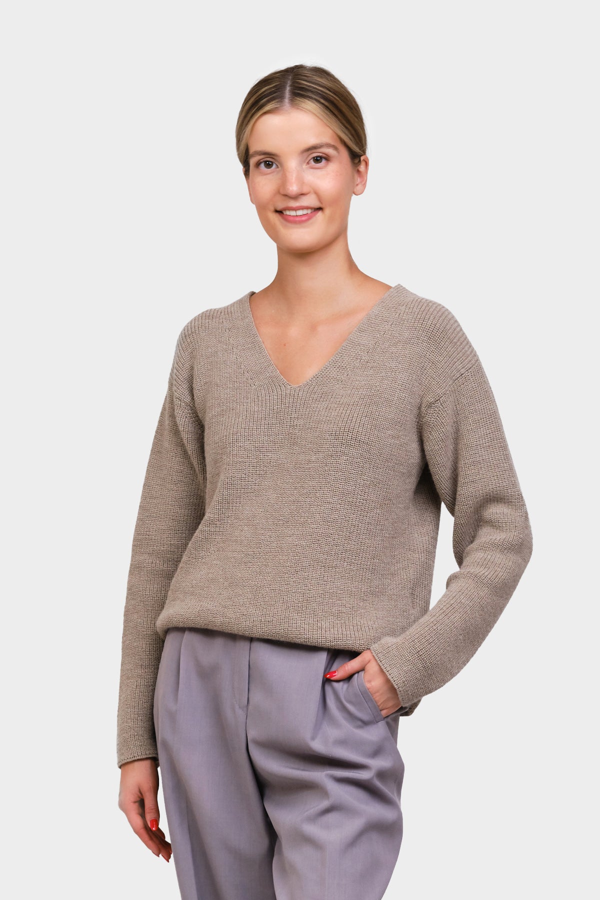 Chunky-neulepaita, Greige, M, 1 LK, #6999