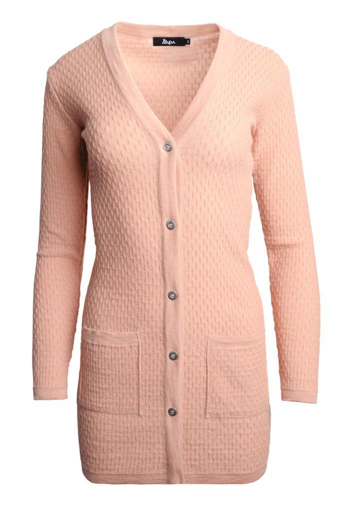 Drizzle-neuletakki, Vanha Roosa, XS, 2 LK, #4857