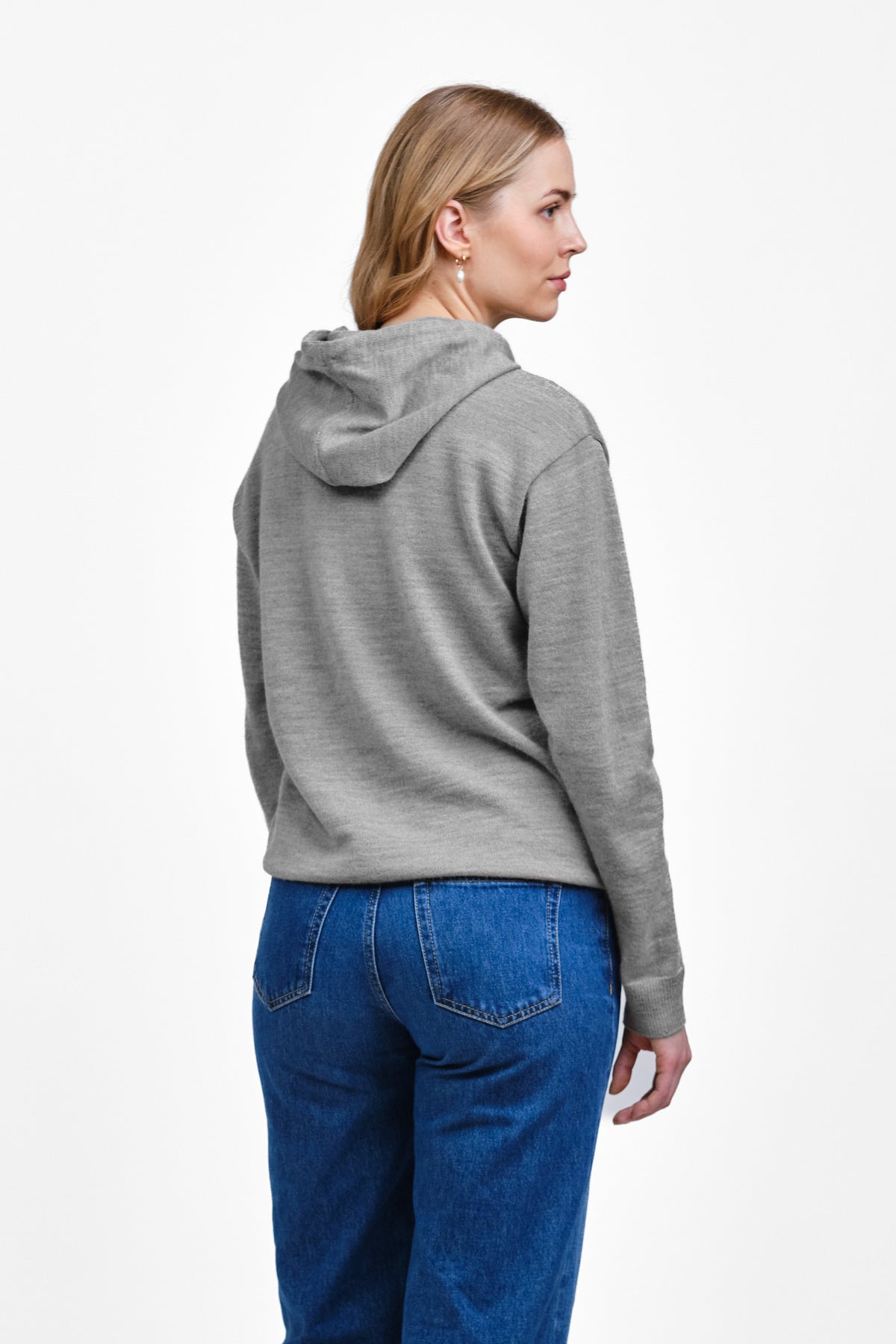Hoodie-neulehuppari, Collegenharmaa, S, 1 LK, #7678