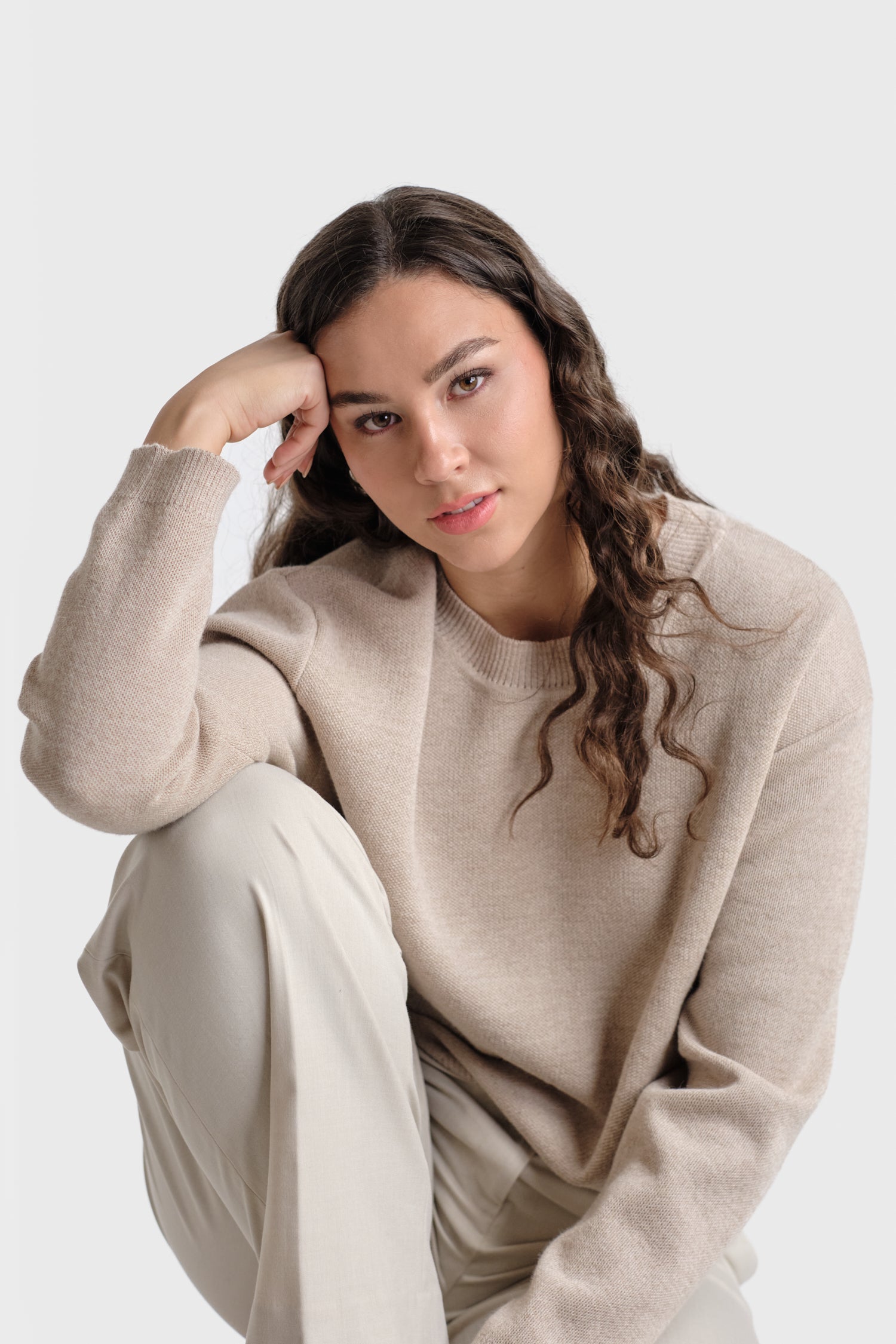 Sees-neule, beige