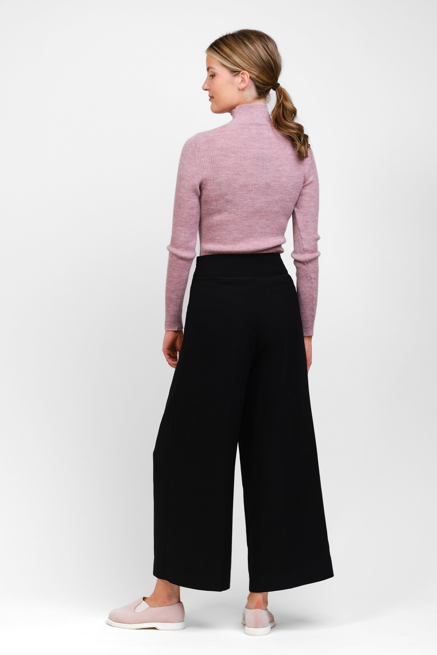 Stripe-neule, Roosa, M, 1 LK, #7465