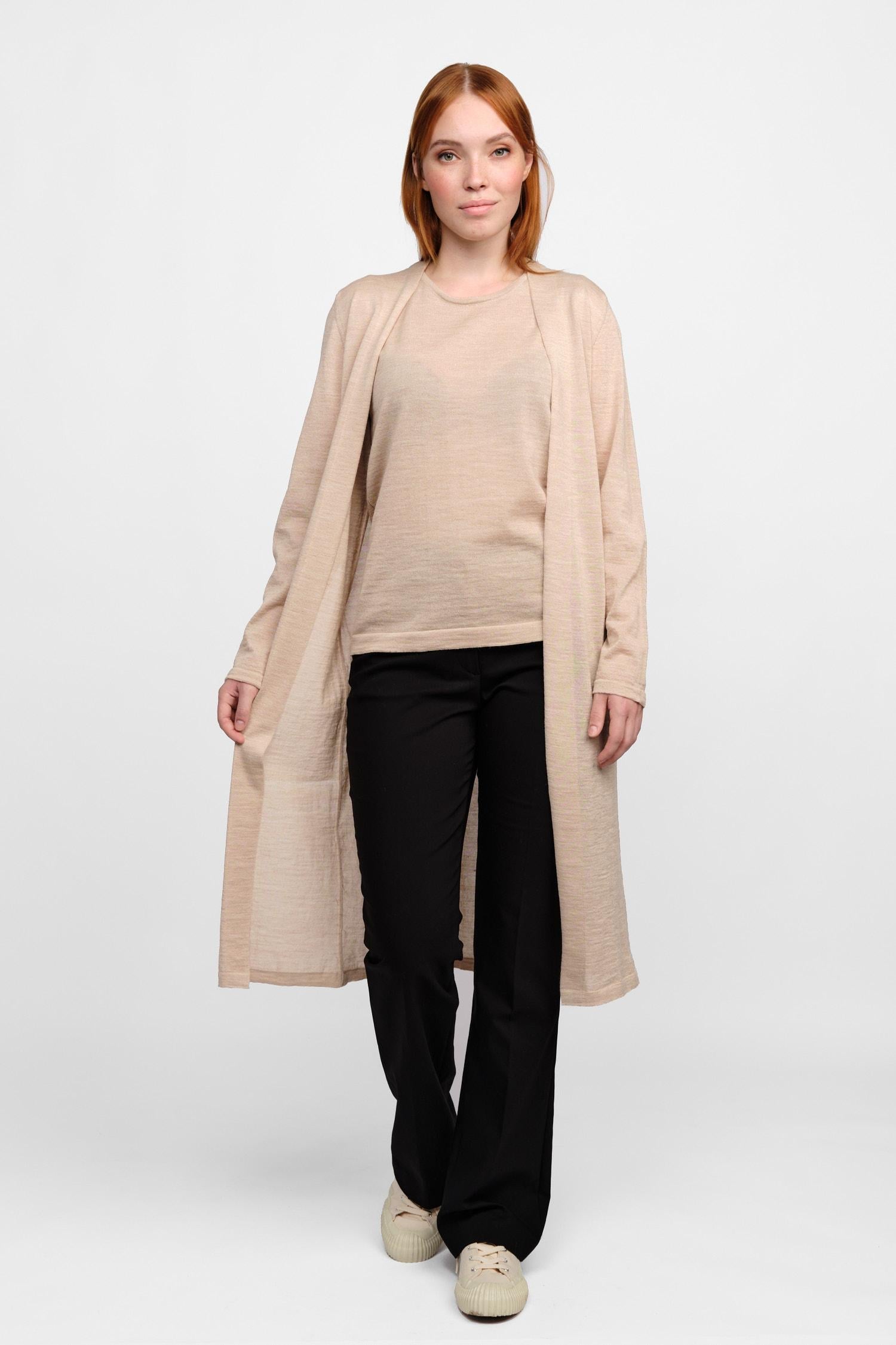 Swan- ohut neuletakki, Beige, S, 2 LK, #7456