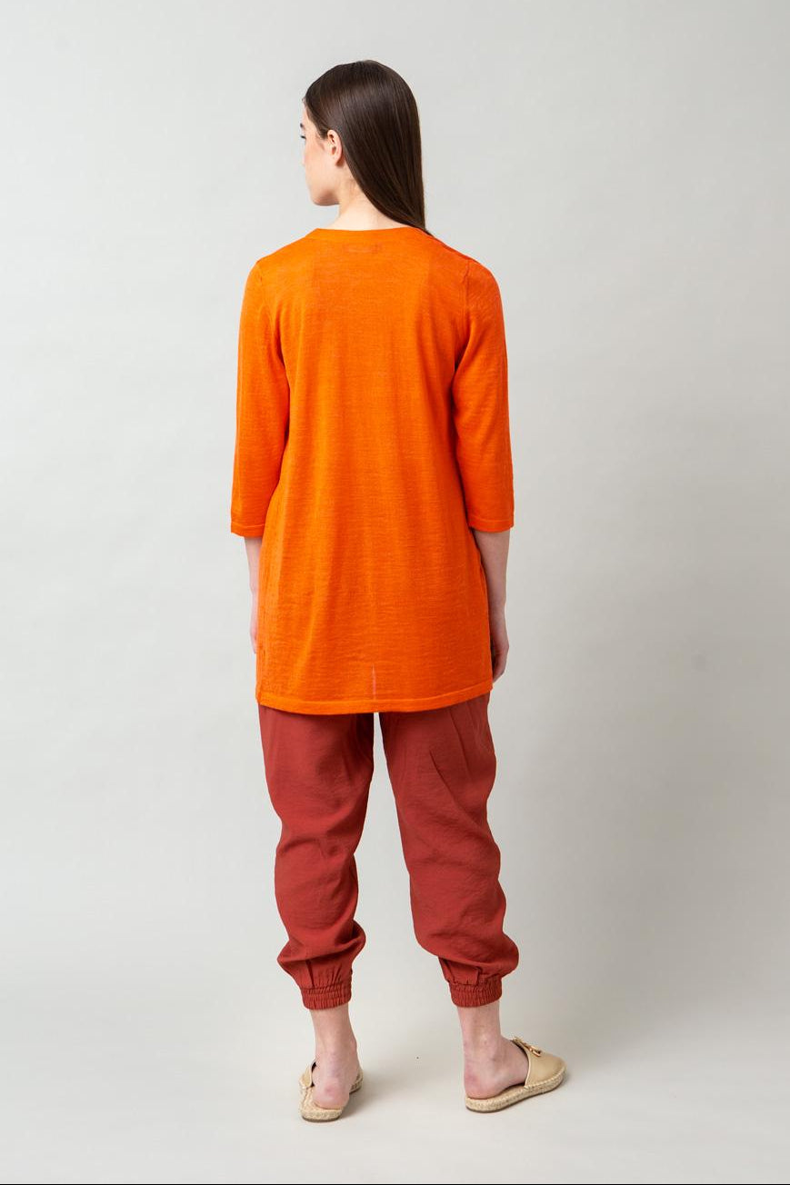 Song-neuletakki, Oranssi, XS, 1 LK, #5090